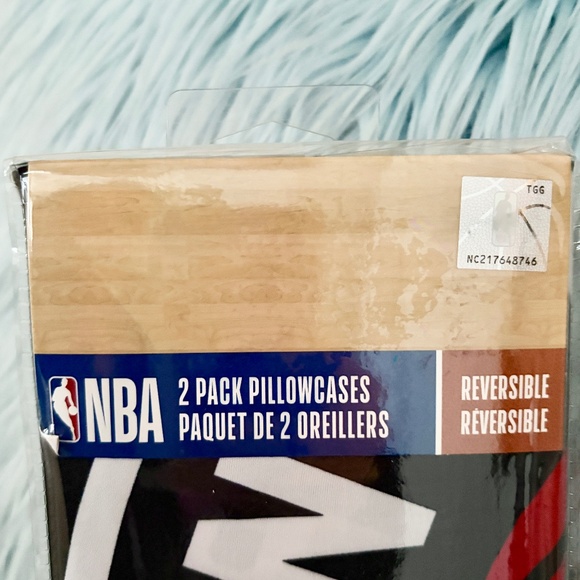 Toronto Raptors, NBA, Pillowcase, Set, 2 Pack, Standard, Reversible, NEW - Picture 5 of 9